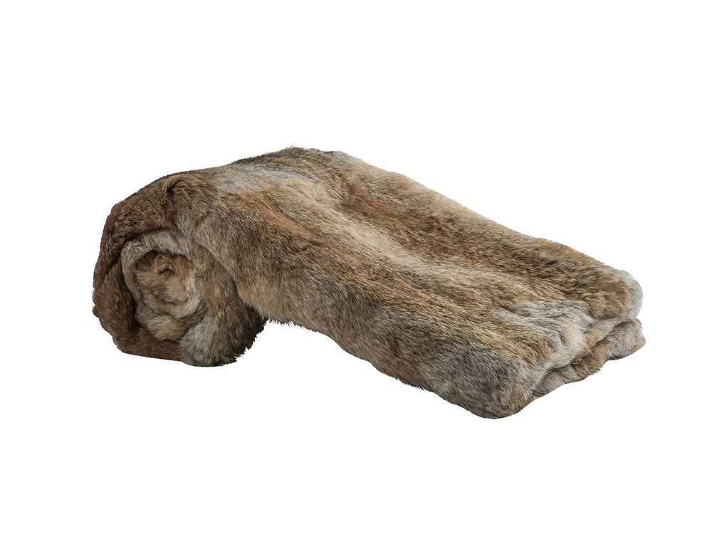 Plush Fur Throw, Beige 130x160cm