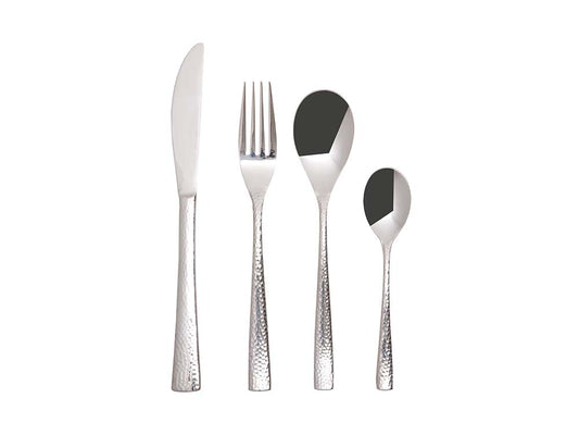 Hammered Cutlery Set, 16 pieces
