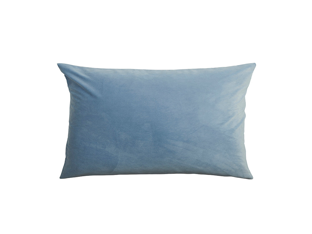 Light Blue Velvet Cushion Cover, 50x30cm