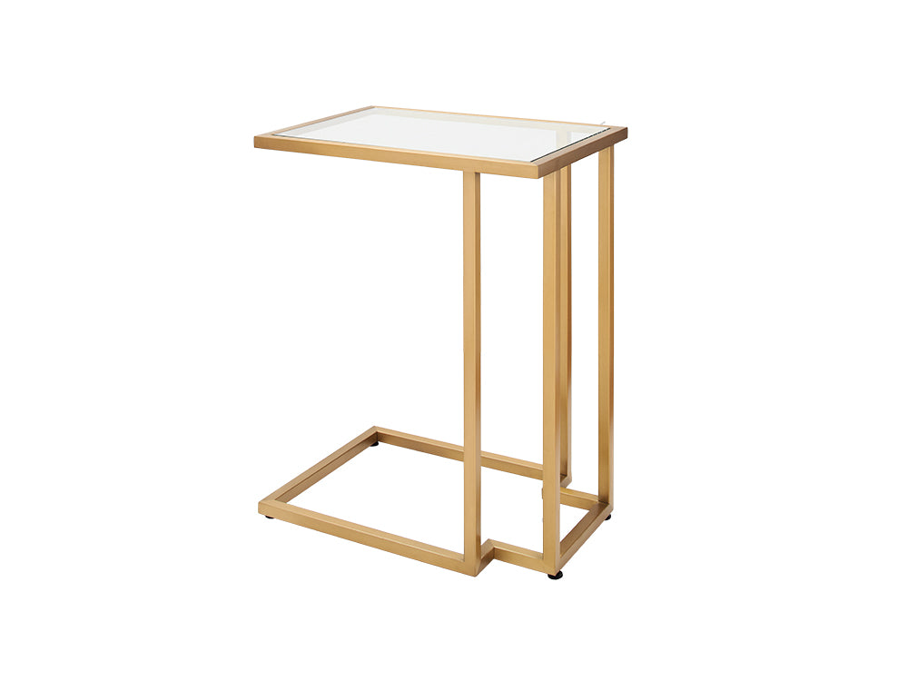 Podium Sofa Table, Gold
