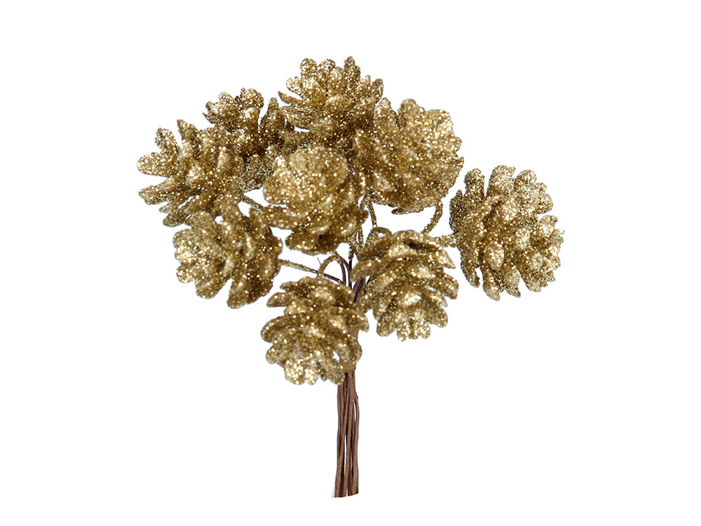 Gold Glitter Mini Cone Bunch