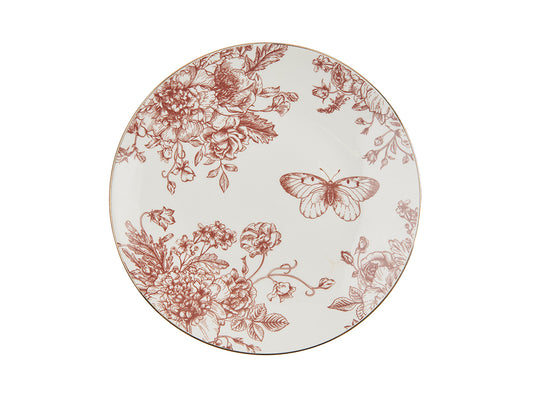 Flora Coupe Side Plate, Red 21cm