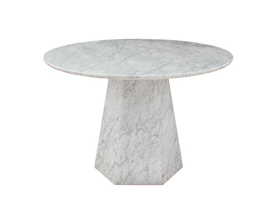 Giovanni Round Marble Dining Table Diameter 120cm / White Carrara