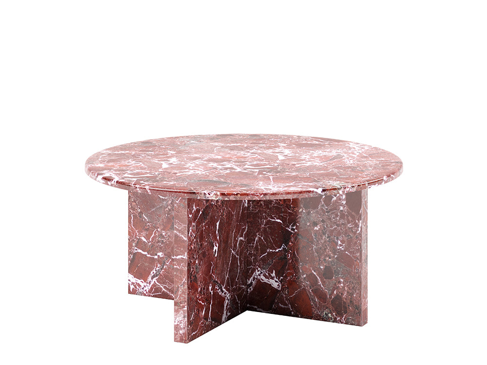 Gianni Marble Coffee Table Violet Red Marble