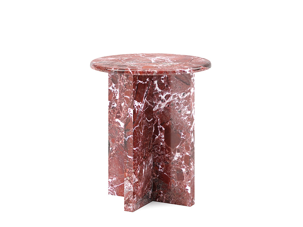 Gianni Marble Side Table Violet Red Marble