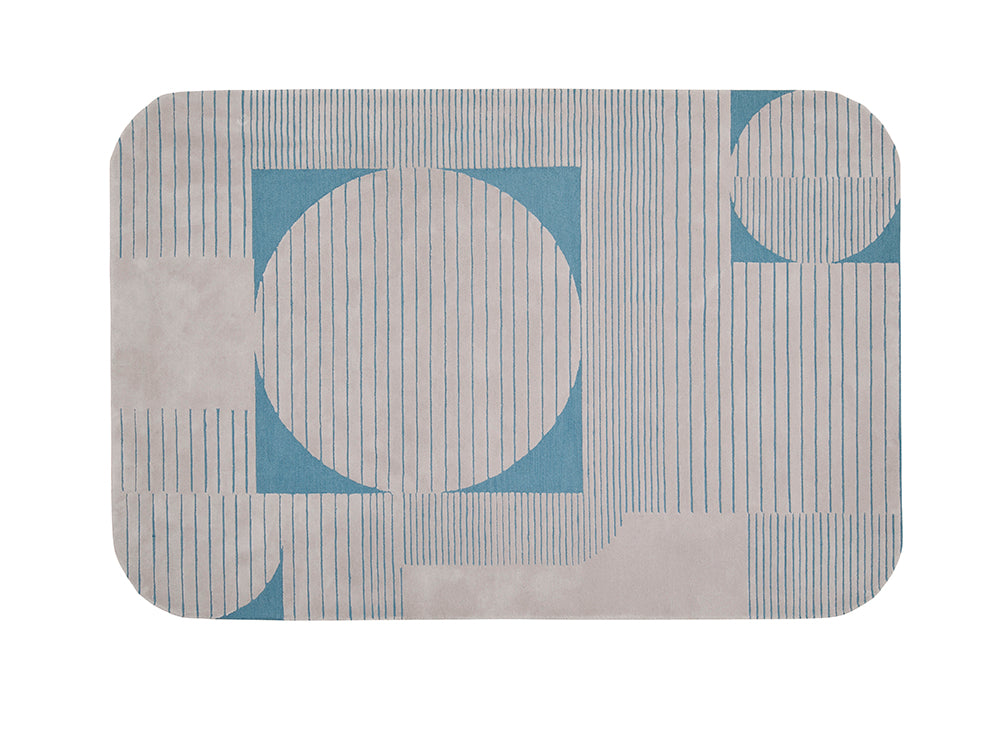 Casa Geometric Rug Large / Blue