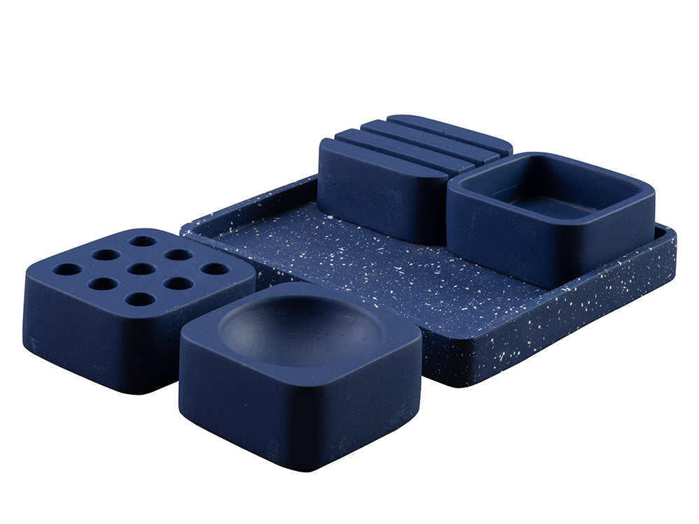 Terrazzo Desk Set, Blue Ink