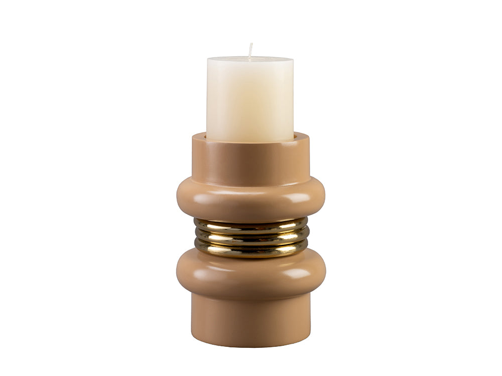 Ringo Candle Holder, Beige