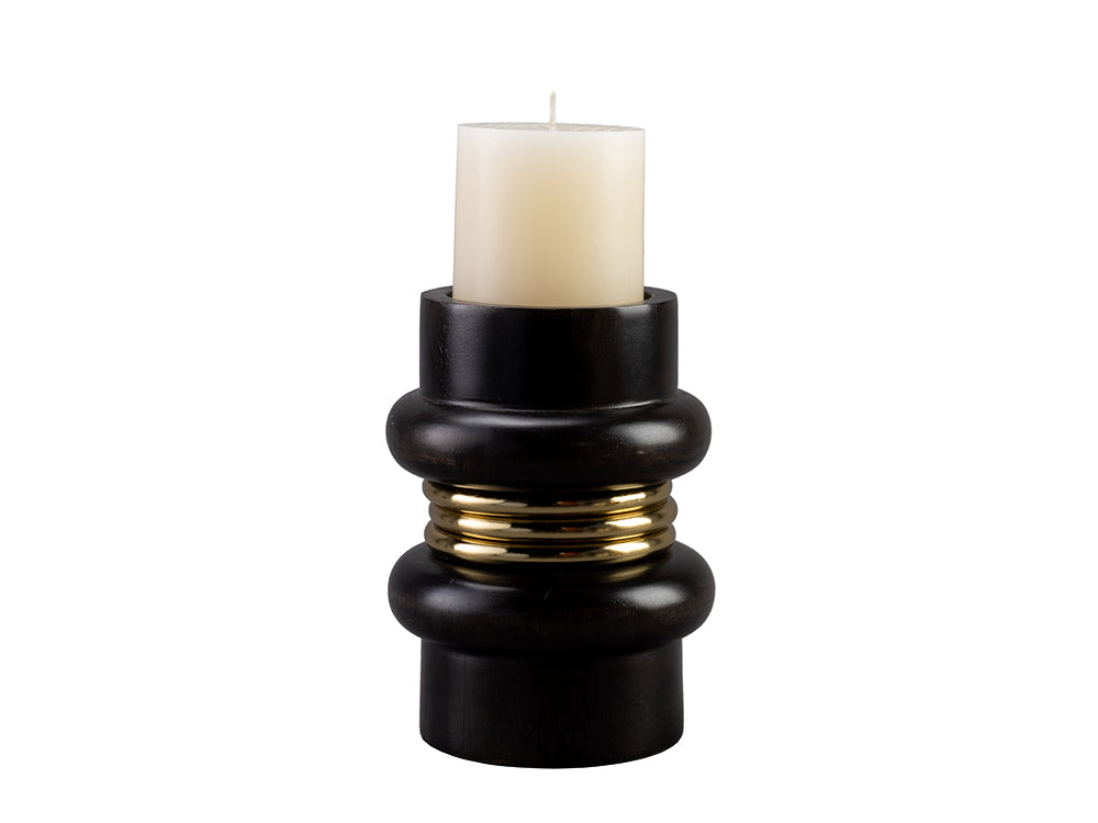 Ringo Candle Holder, Black