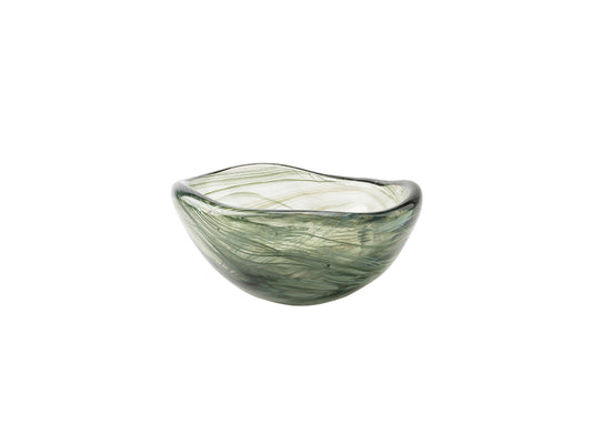 Alabaster Glass Bowl, Green Small