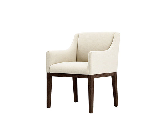 Norton Brown Dining Chair, Alcott Ivory
