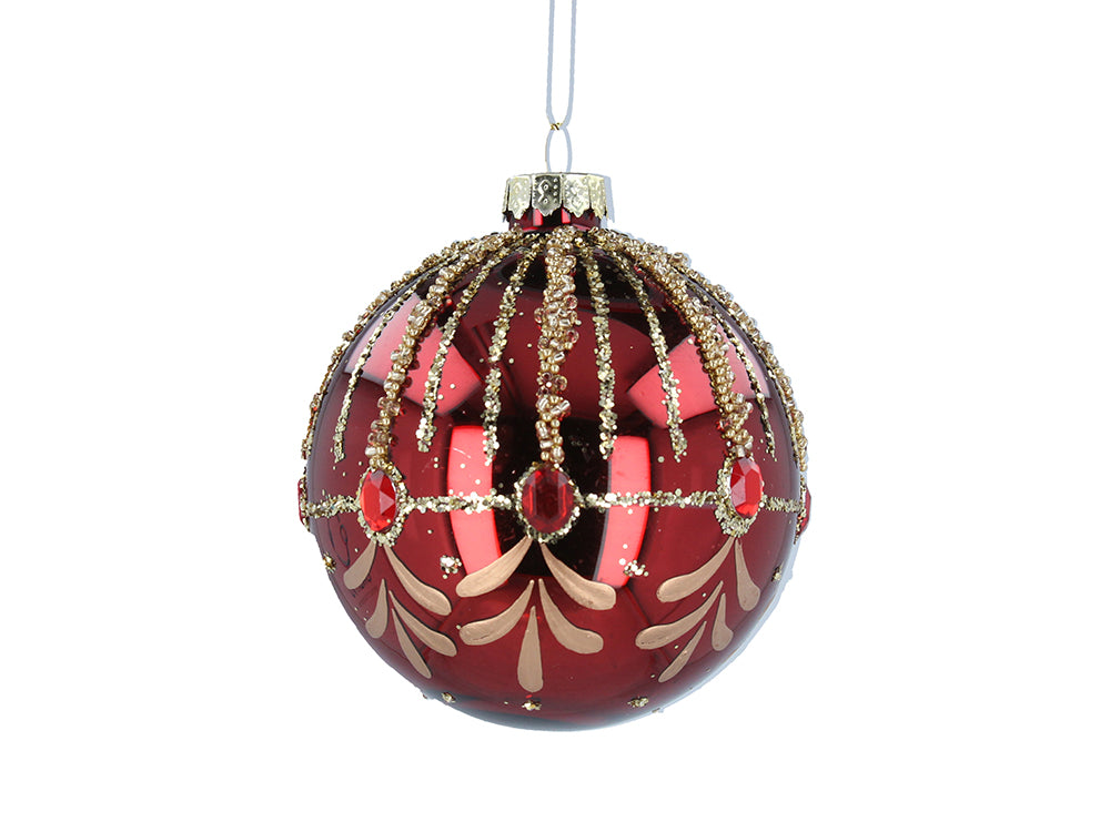 Diamante Swags Red Bauble