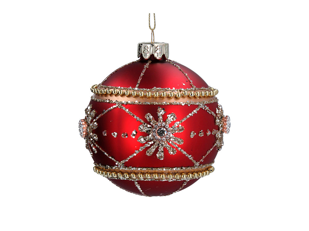 Diamante Beads Red Bauble