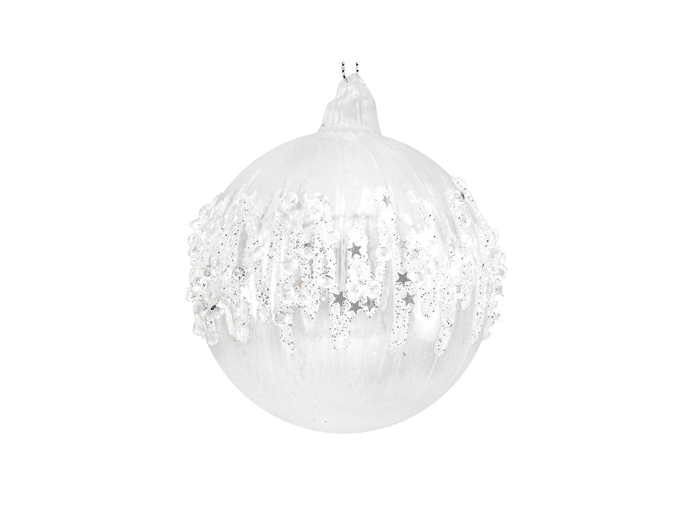 Clear Icicle Band Bauble