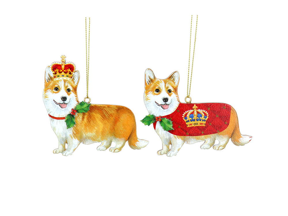 Corgi with Crown Tree Decor
