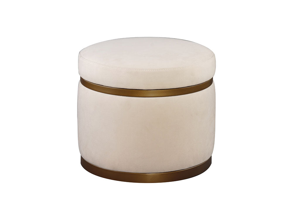 Midas Tall Storage Ottoman, Natural