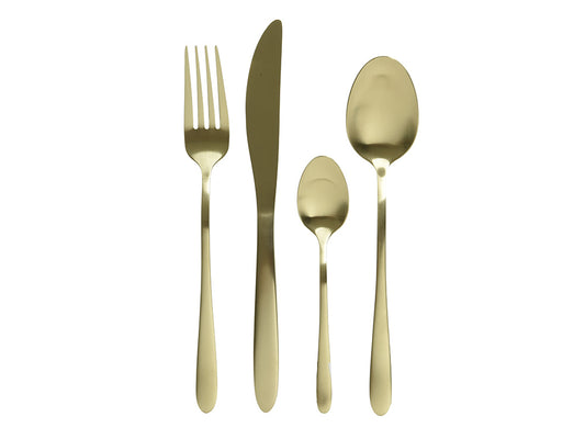 Cutlery Set of 16, Gold