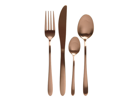 Cutlery Set of 16, Rose Gold