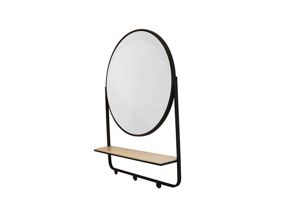 Huxley Black Mirror with Shelf