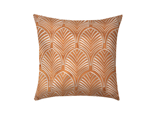 Palm Leaves Velvet Cushion Cover, Amber 50x50cm