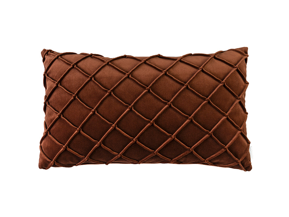 Nokkas Velvet Cushion Cover, Chocolate 50x30cm