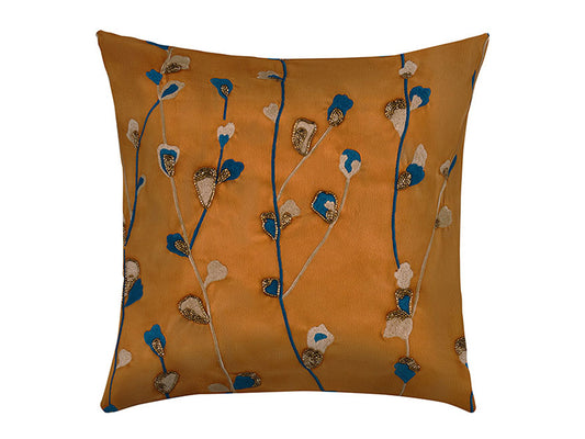 Blossom Velvet Cushion Cover, Bronze 50x50cm