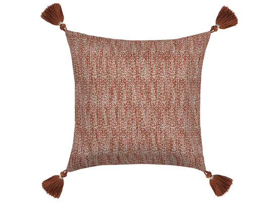 Reagan Tassel Cushion Cover, Orange 50x50cm