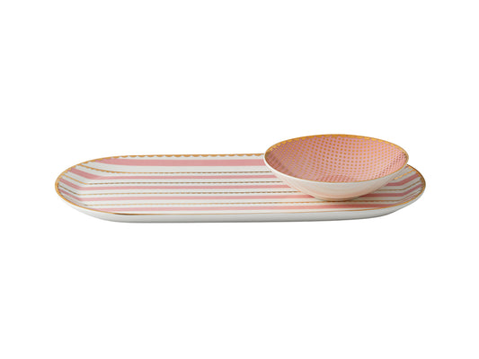 Regency Platter & Dish Set, Pink