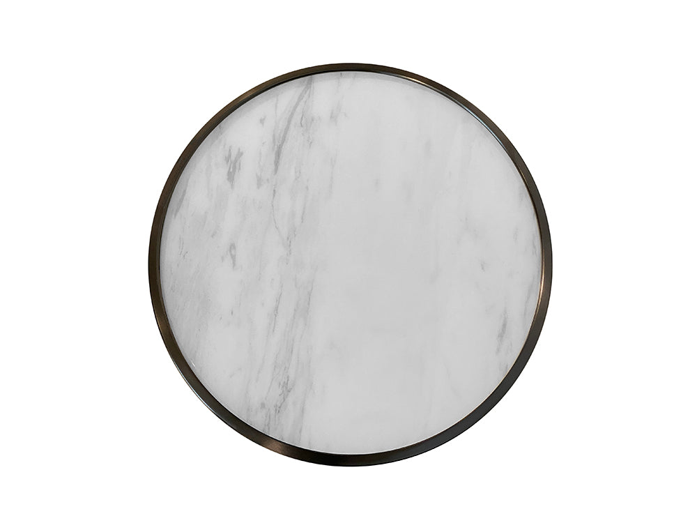 Kester Side Table, White Marble
