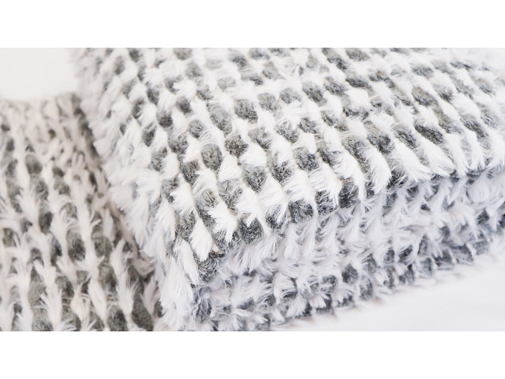 Luxe Fluffy Blanket, Cloud Grey