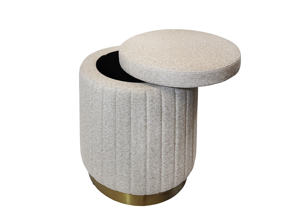 Hoffen Storage Stool, Bisque