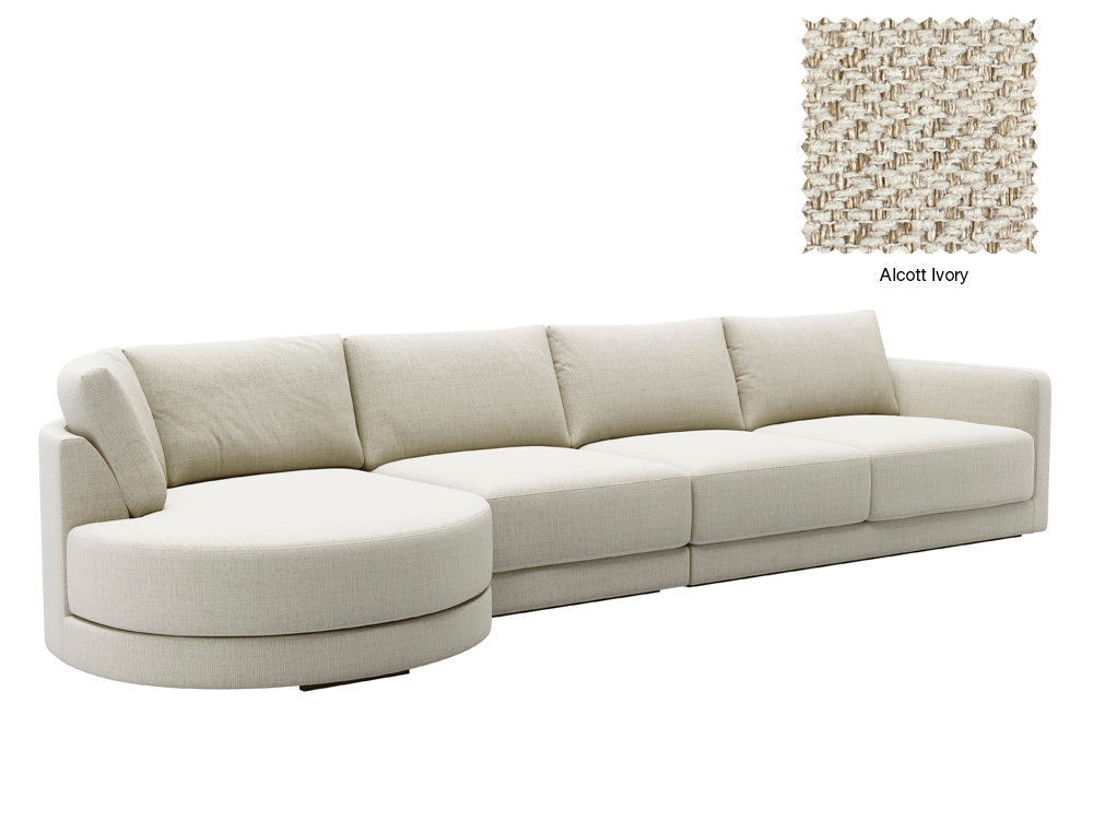 Basel 4 Seat Round Left Chaise Sofa