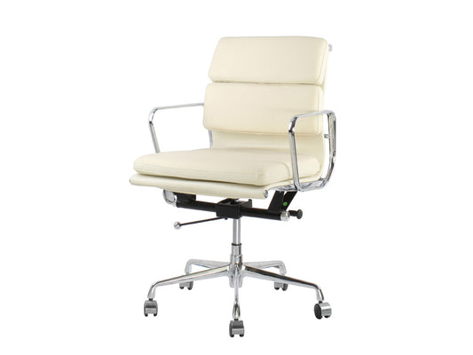 Eames Office Chair, Beige Leather