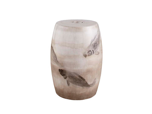 Koi Fish Ceramic Stool
