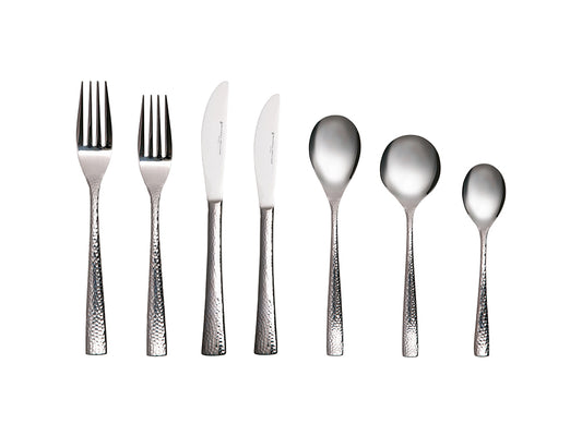 Hammered Cutlery Set, 42 pieces
