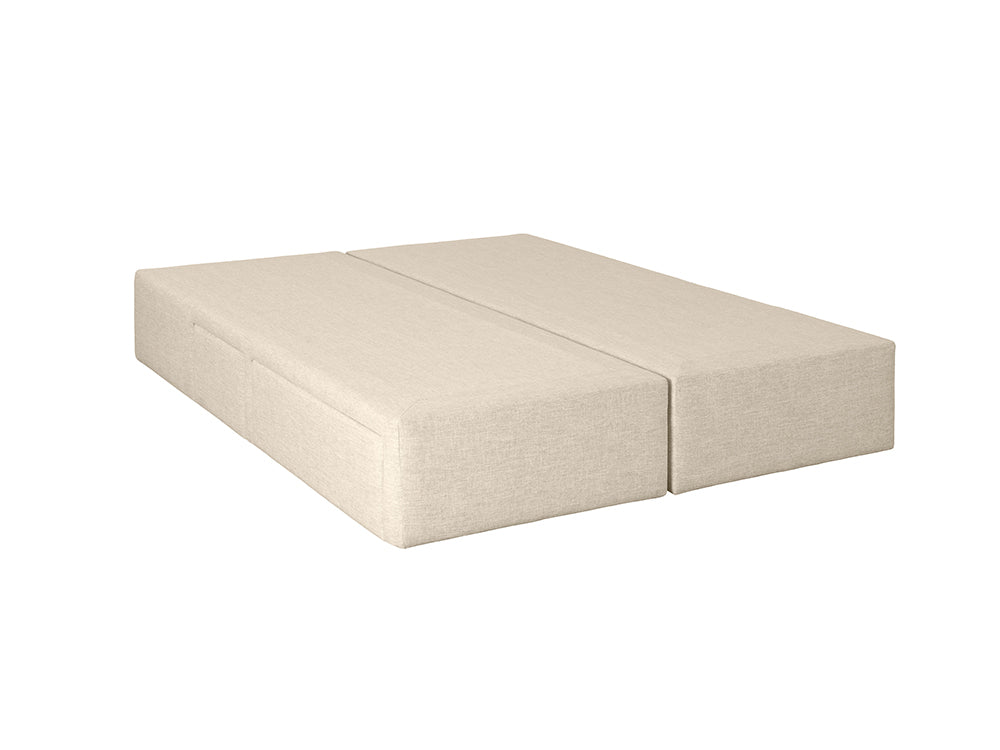 Divan Base with 2 Drawers Double / Cream / Left