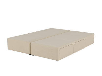 Divan Base with 2 Drawers Queen / Cream / Right