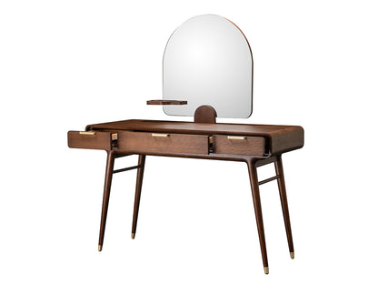 Dean Vanity Desk With Mirror Brown