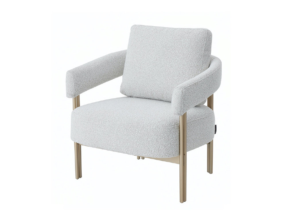 Leon Occasional Chair White Boucle