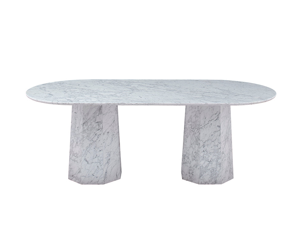 Giovanni Oval Marble Dining Table