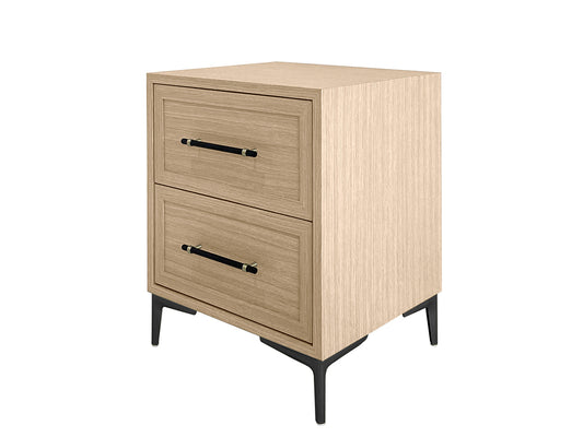 Aaron 2 Drawer Bedside Table, Natural
