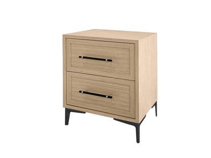 Aaron 2 Drawer Bedside Table, Natural