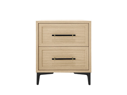 Aaron 2 Drawer Bedside Table, Natural