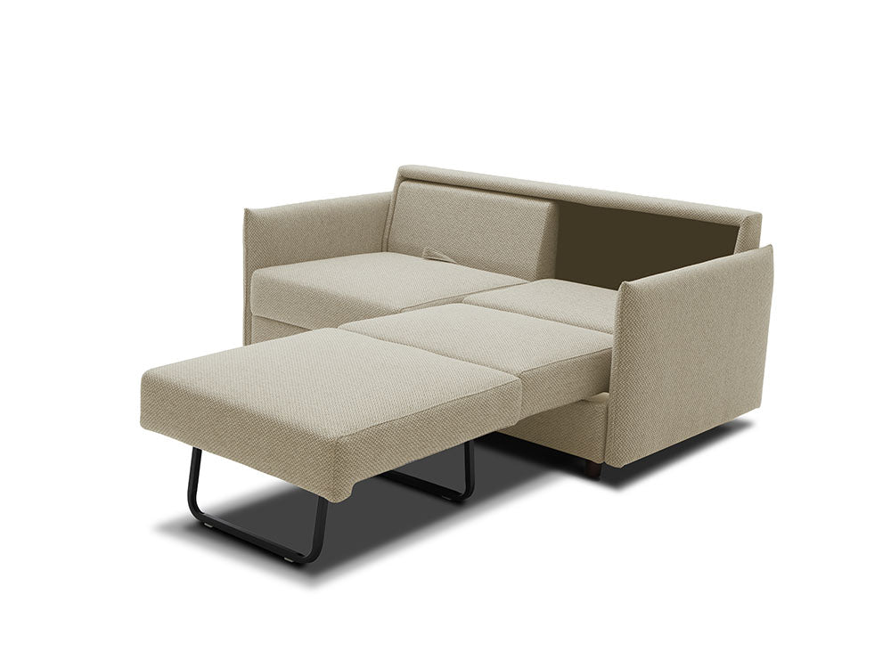 Venice Slim Arm Sofa Double Bed, Taupe