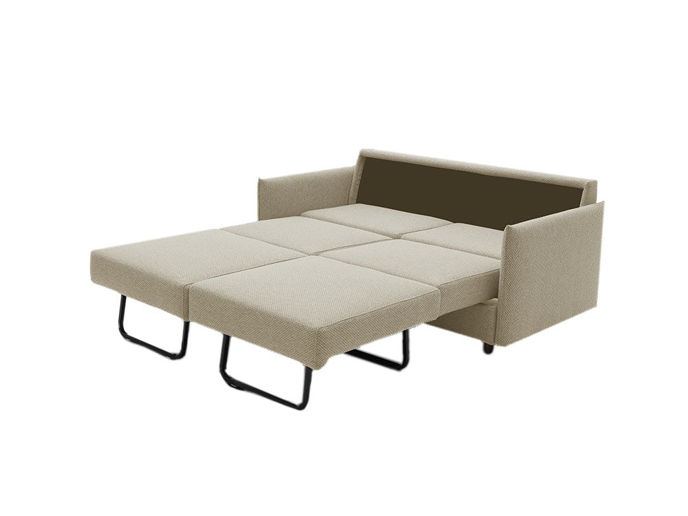 Venice Slim Arm Sofa Double Bed, Taupe