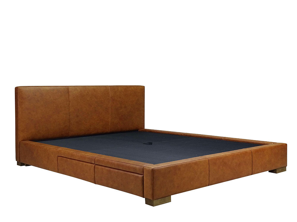 Moderna Bed With 2 Drawers Left