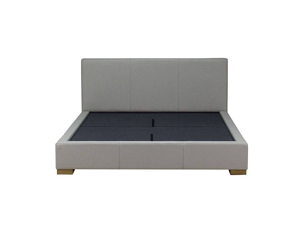 Moderna Bed With 4 Drawers Queen / 4 Drawers / Cortina Dove Leather