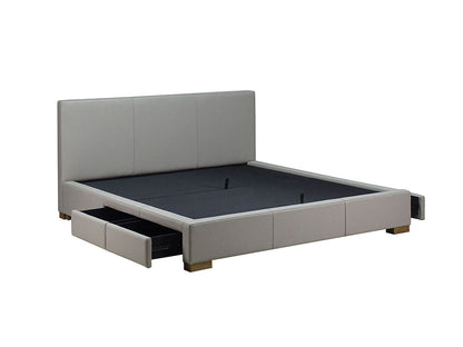 Moderna Bed With 4 Drawers Queen / 4 Drawers / Cortina Dove Leather