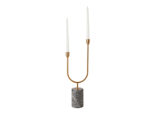 Ucalpe Candlestick, Grey Marble Tall