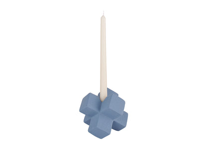 Cubist Candlestick, Teal